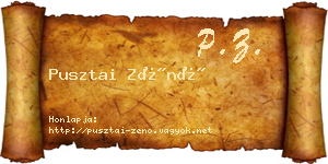Pusztai Zénó névjegykártya